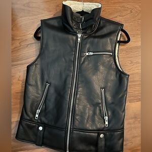 Walter Baker Black Leather Vest